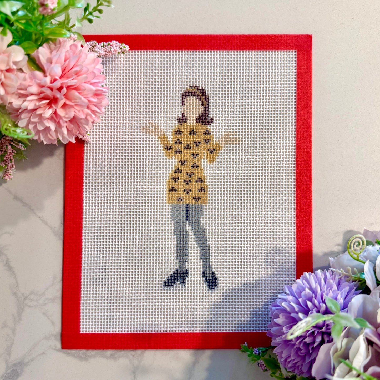The nanny outfits needlepoint canvas