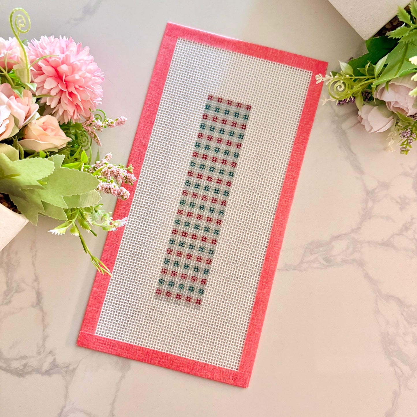 Historical doll pattern bookmark needlepoint canvas