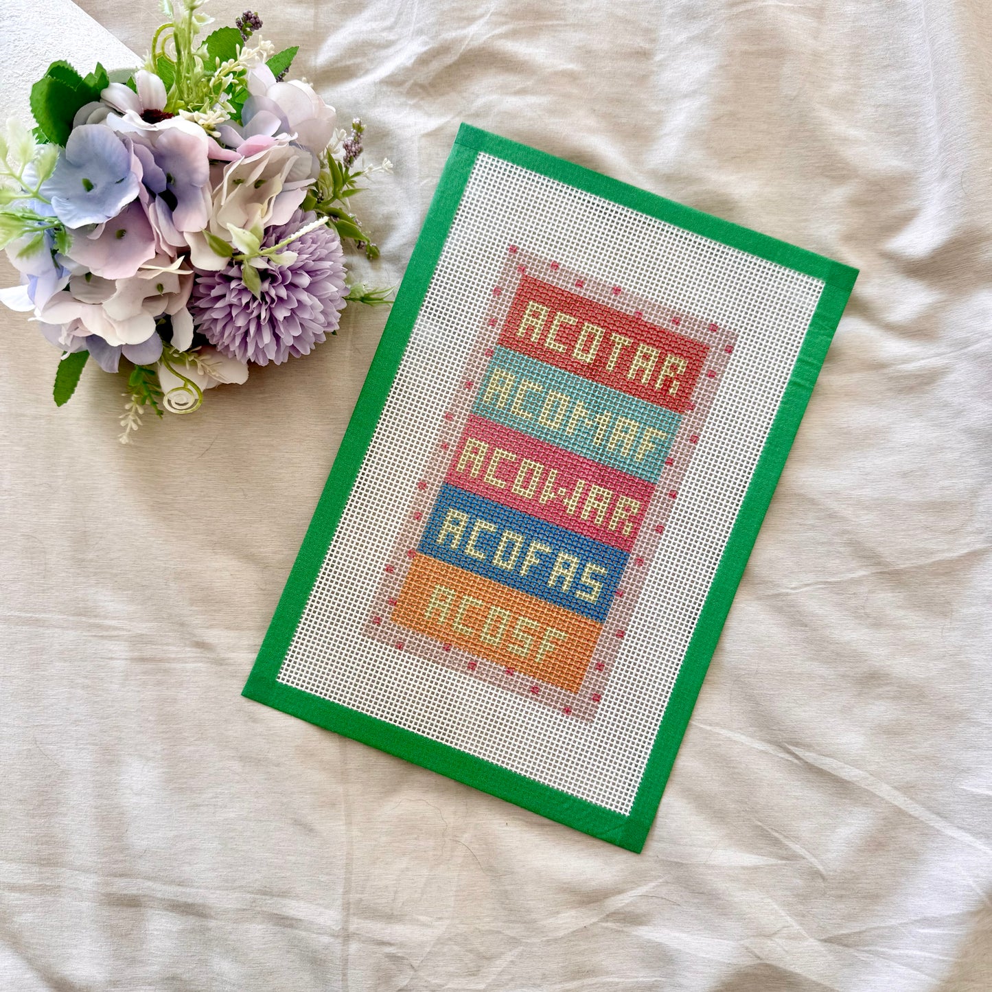 ACOTAR book series needlepoint canvas