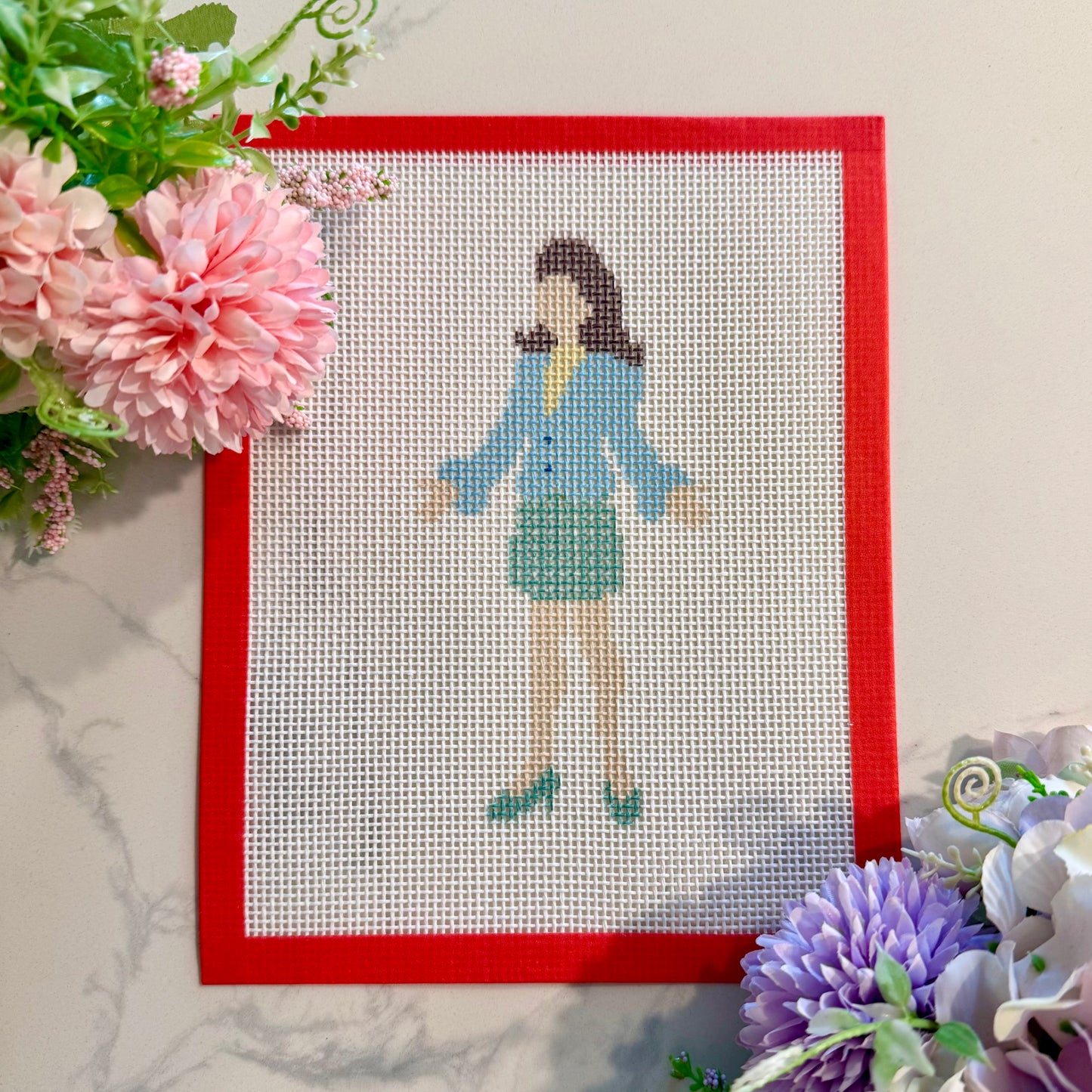 The nanny outfits needlepoint canvas