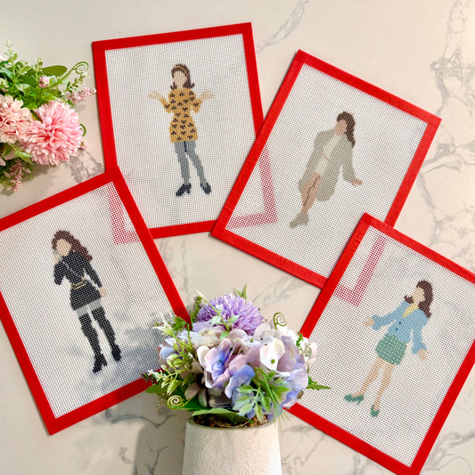 The nanny outfits needlepoint canvas