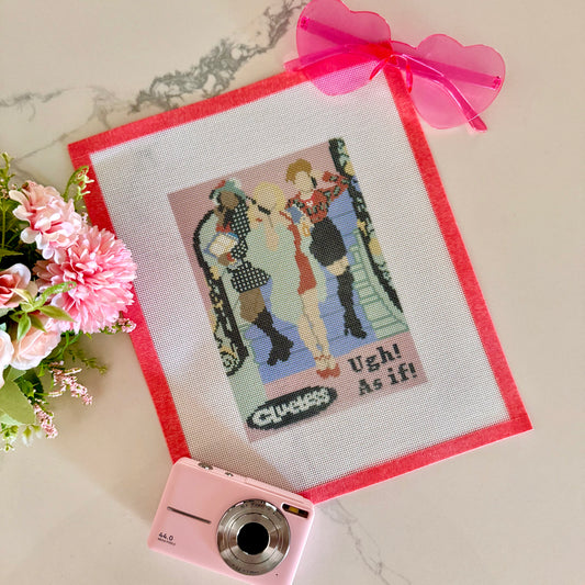 Y2K rom com needlepoint canvas