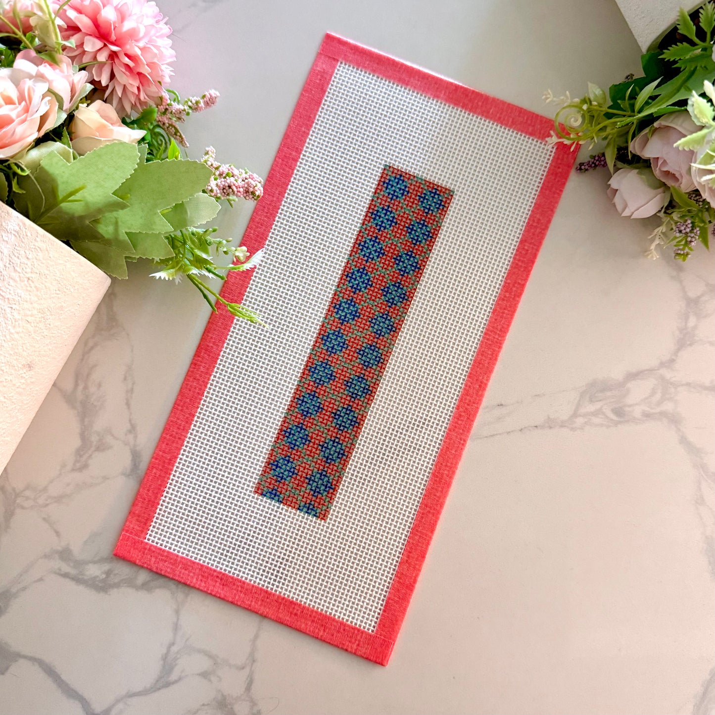 Historical doll pattern bookmark needlepoint canvas