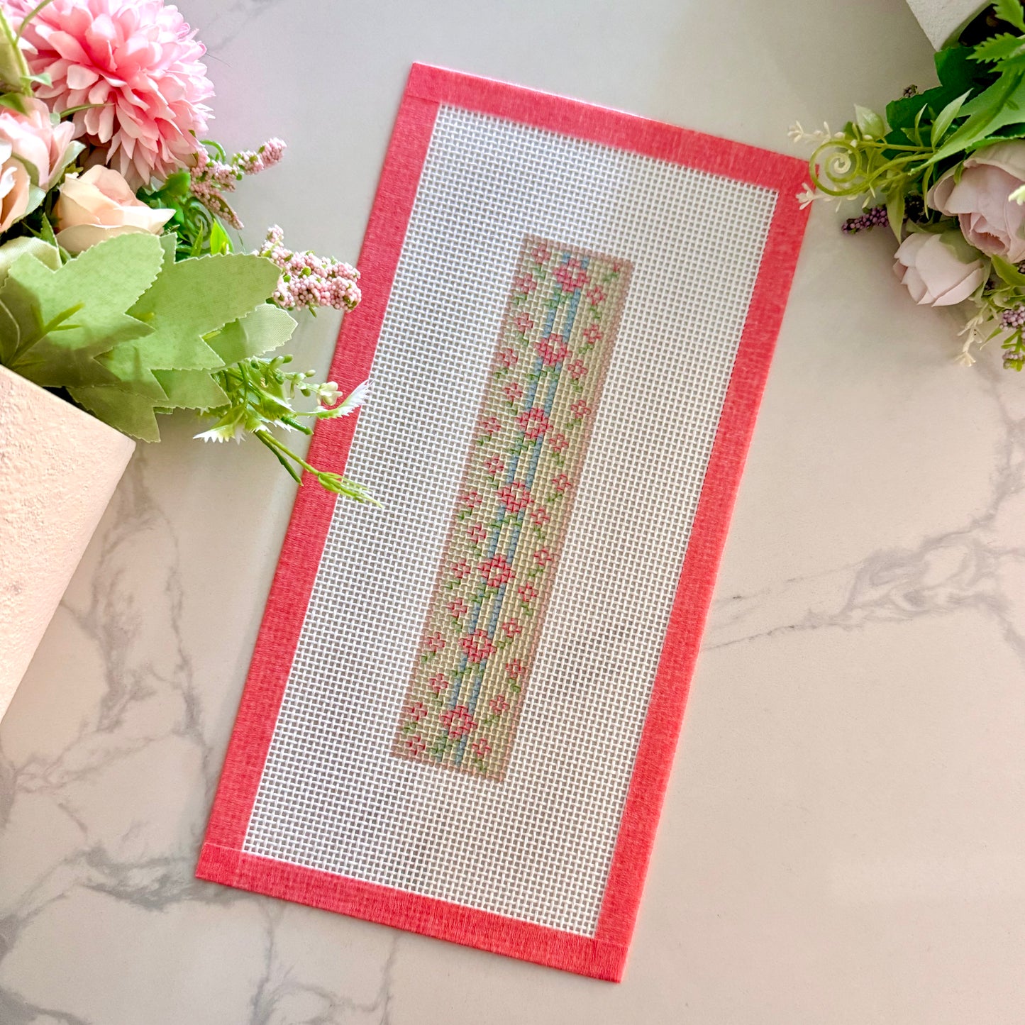 Historical doll pattern bookmark needlepoint canvas