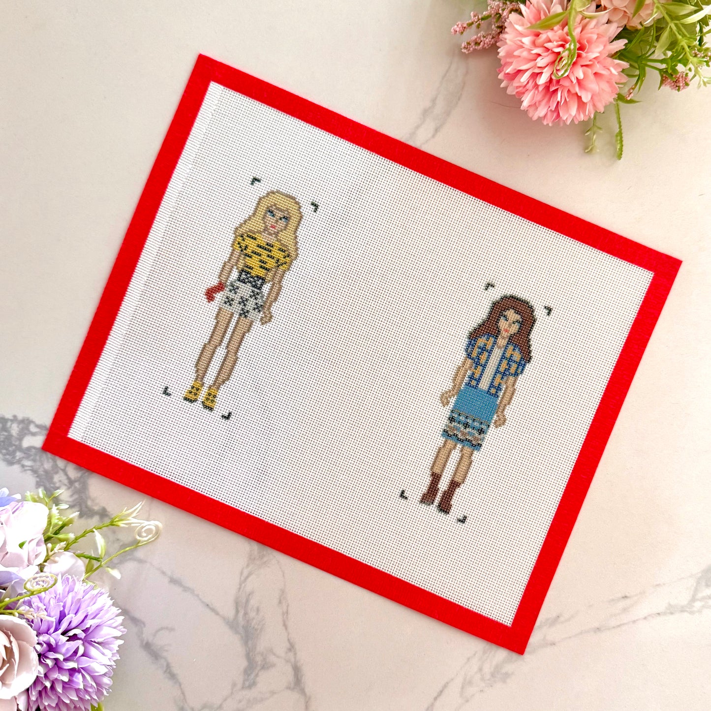 Two sided iconic halloween character needlepoint canvas