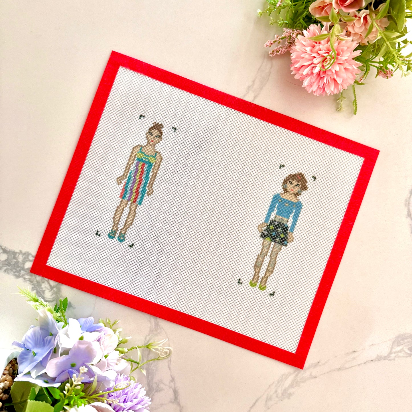 Two sided iconic halloween character needlepoint canvas