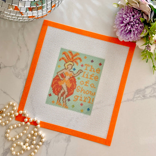 Showgirl needlepoint canvas
