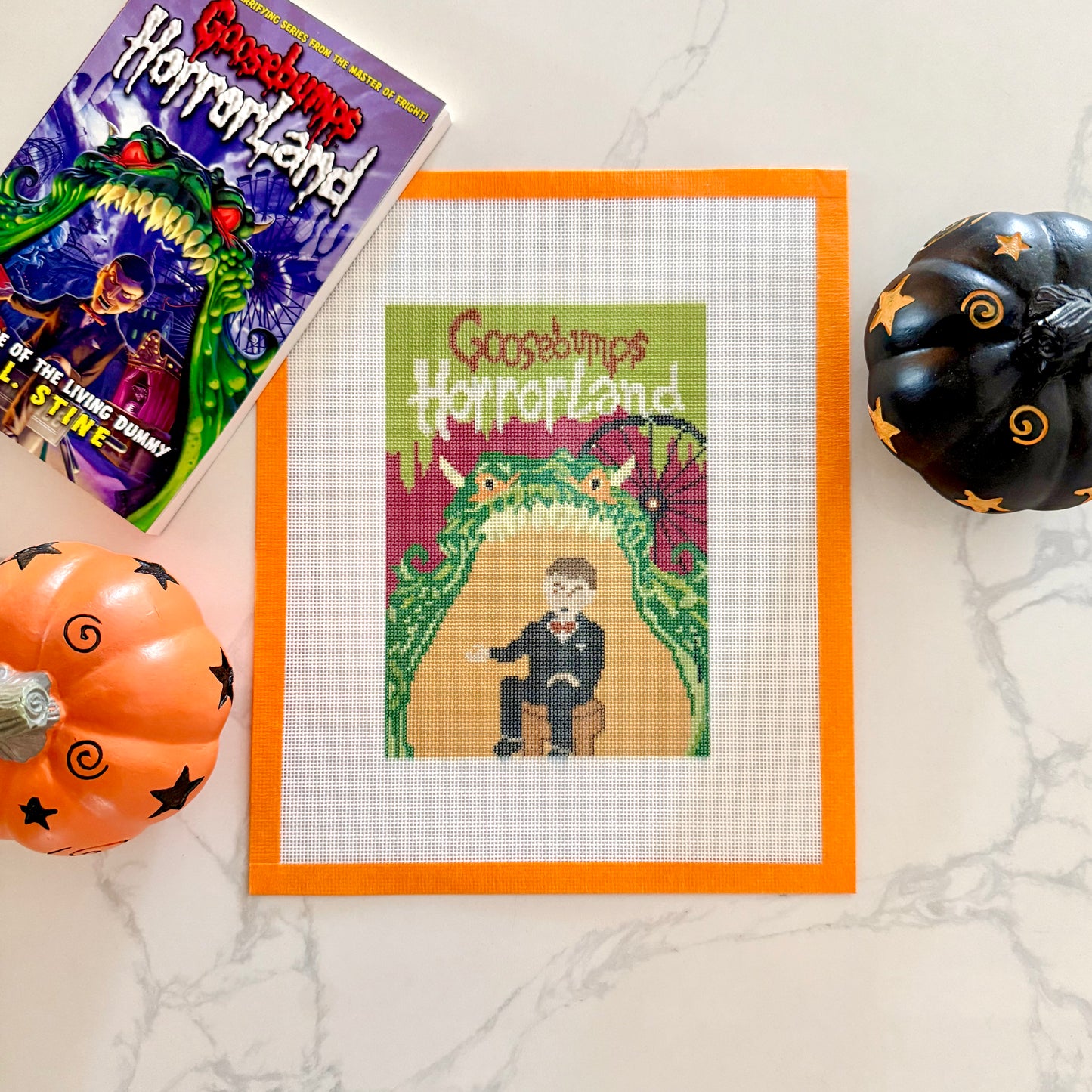 Goosebumps Halloween needlepoint canvas