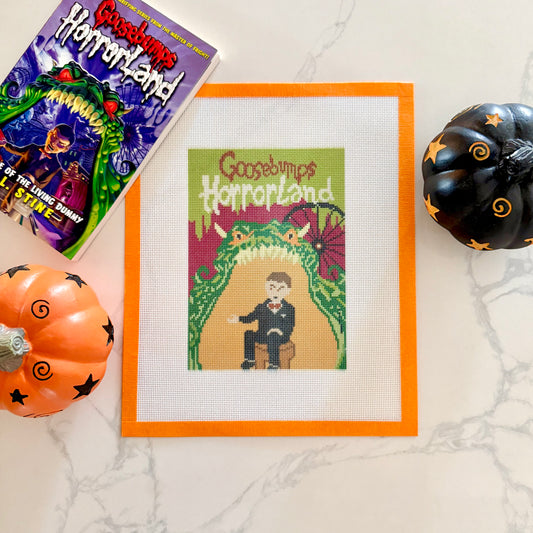 Goosebumps Halloween needlepoint canvas