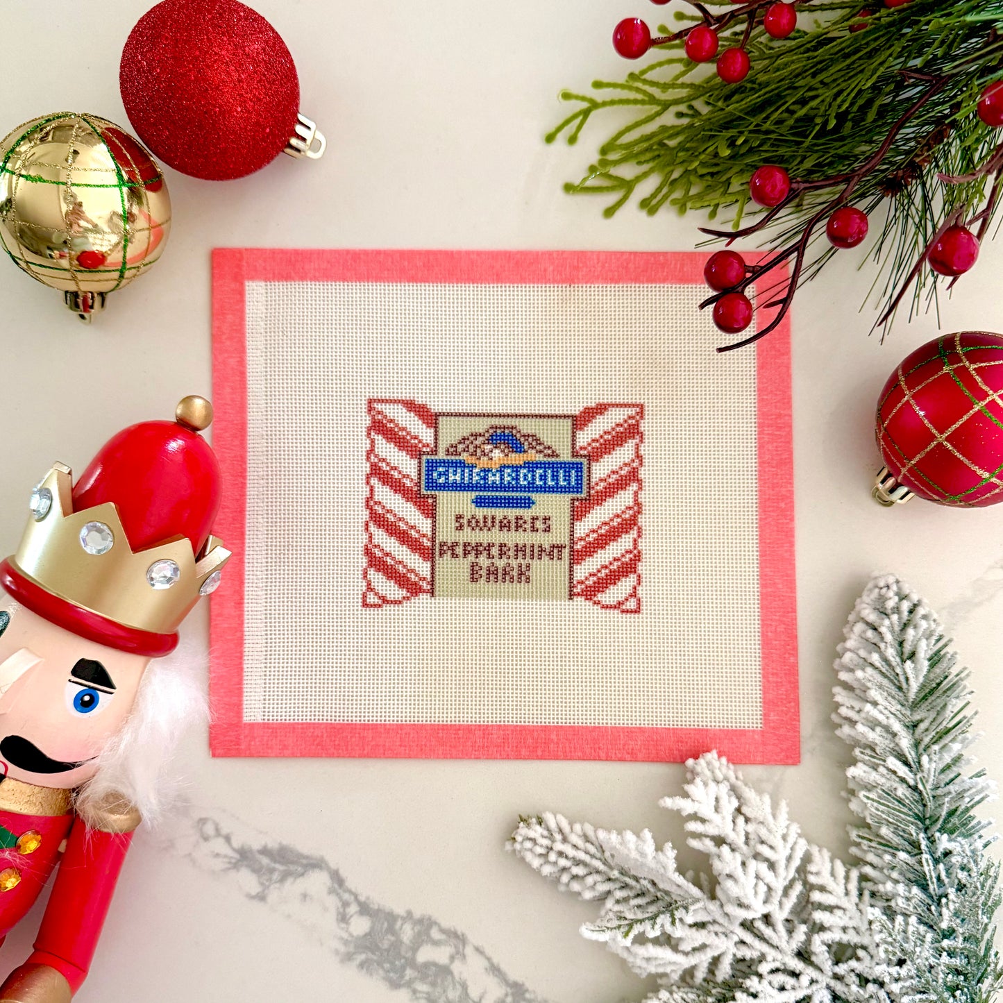 Peppermint Chocolate Needlepoint Canvas