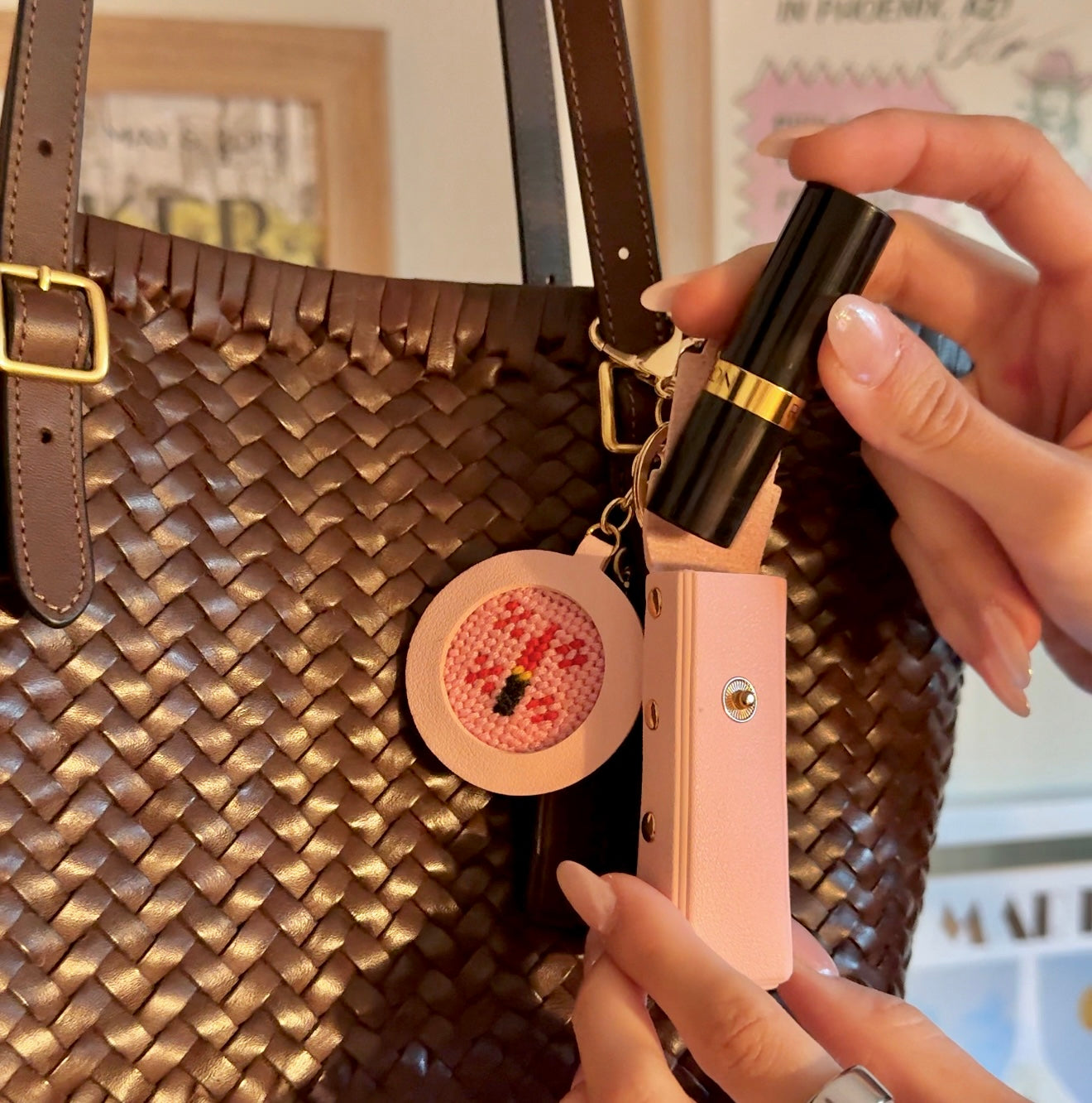 Lipstick Holder + Key Fob Needlepoint Beginner Kit