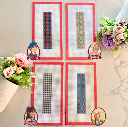 Historical doll pattern bookmark needlepoint canvas