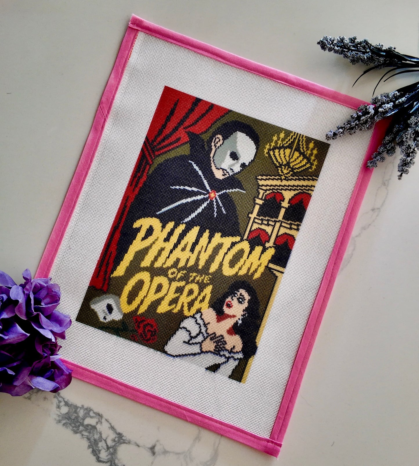 Vintage Scary Movie Poster Needlepoint Collection